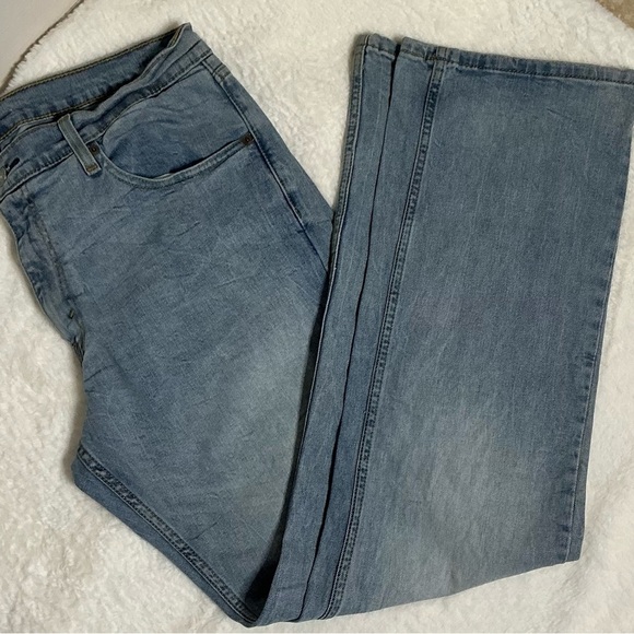Levi's Blue Flare Wide Leg Jeans - Picture 2 of 7